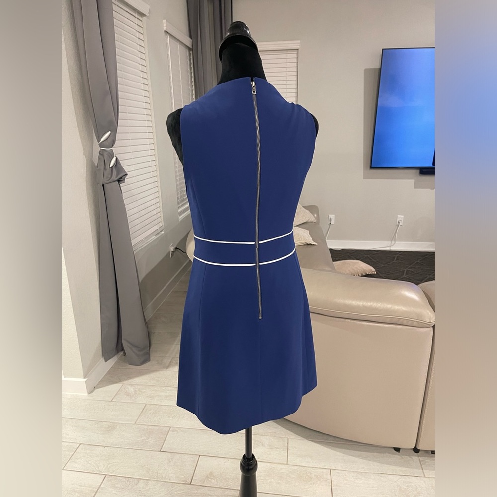 Alice and Olivia classics Coley career sheet Blue Mini sleeveless Dress US 6 - Picture 3 of 8